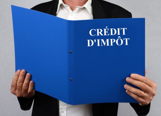 Homme consultant le dossier crédit d'impôt