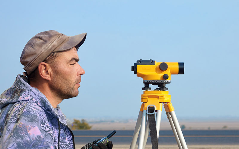 mesurer un terrain inutilisé