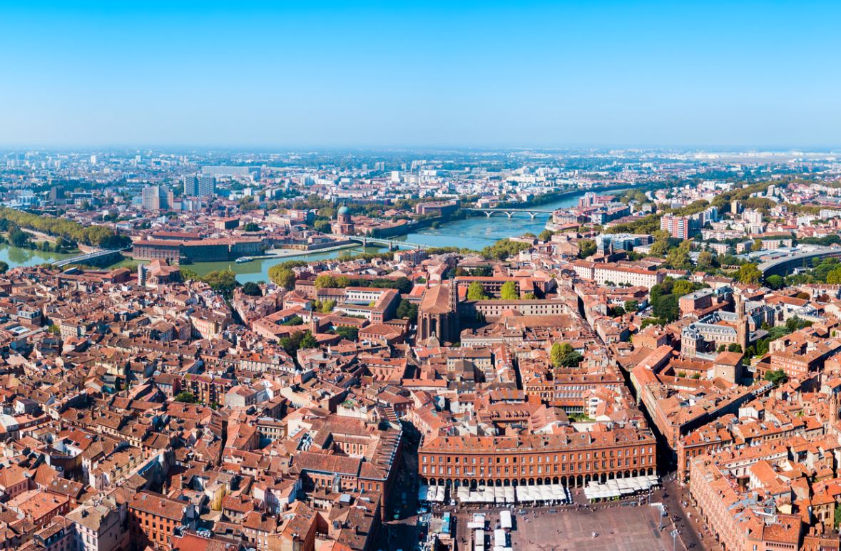 vue panoramique sur la ville de Toulouse